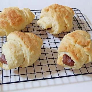 手ごねで作る、チョコクロワッサン